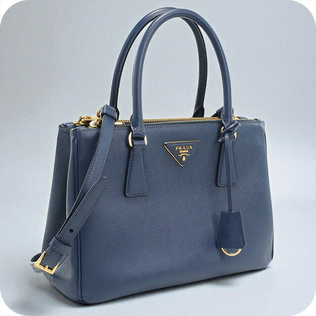 二手Prada手提袋的女性品牌Prada Galleria 2way 1ba863 NZV F0016蓝色包USDPR95631011