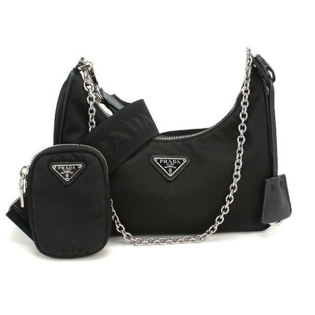 使用的Prada Crossbody肩带为女性品牌Prada Prada Re Edition 2005 1BH204黑色包USDPR95735011