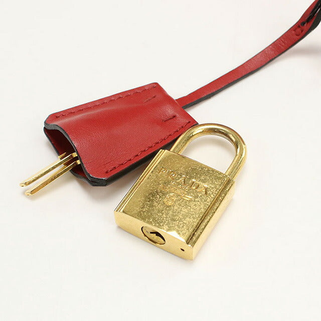 使用的Prada Crossbody肩带为女性品牌Prada Saffiano皮革1BH043红色袋子USDPR95736011