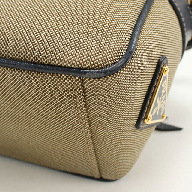 二手prada越野肩袋女性品牌prada徽标jacquard皮革1BH089棕色袋USDPR95898011
