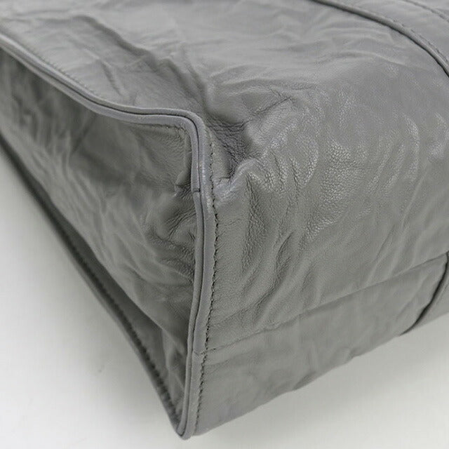 Used Prada tote bag ladies brand PRADA leather 1BG459 gray bag USDPR96115011