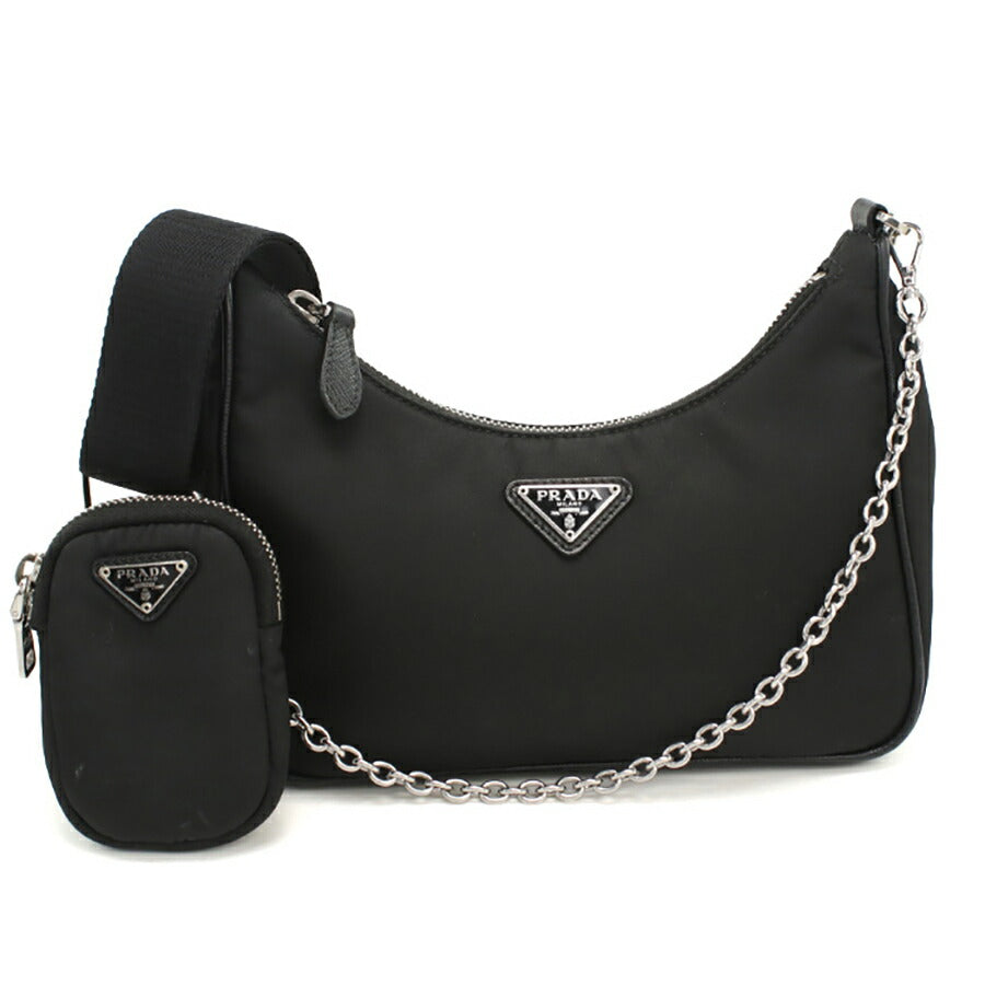 中古 プラダ ショルダーバッグ レディース ブランド PRADA 2WAY 1BH204 ブラック バッグ USDPR96303011