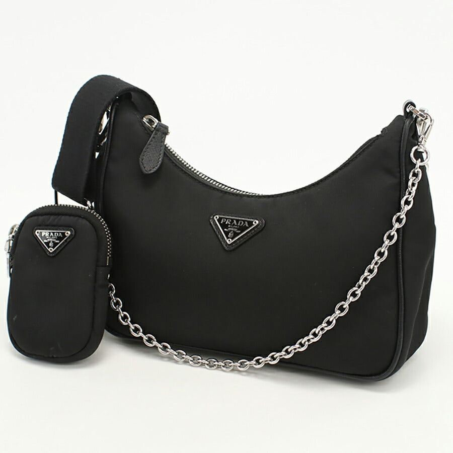 中古 プラダ ショルダーバッグ レディース ブランド PRADA 2WAY 1BH204 ブラック バッグ USDPR96303011