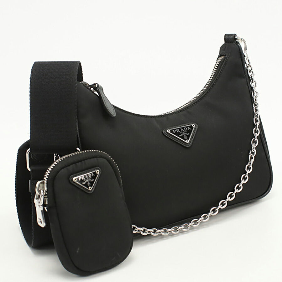 中古 プラダ ショルダーバッグ レディース ブランド PRADA 2WAY 1BH204 ブラック バッグ USDPR96303011