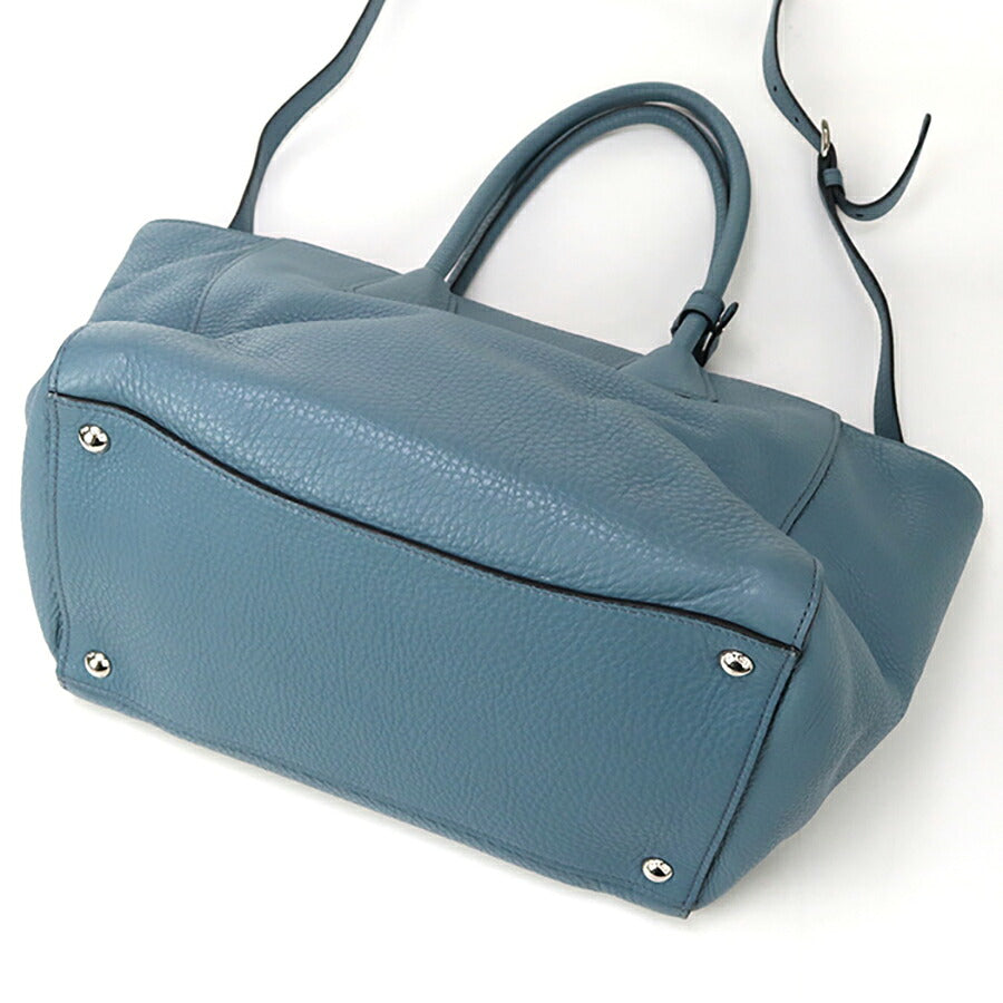 中古 プラダ トートバッグ レディース ブランド PRADA 2WAY レザー BN2795 2E8K FOF16 ブルー バッグ USDPR96393011