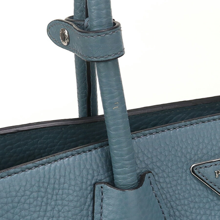 中古 プラダ トートバッグ レディース ブランド PRADA 2WAY レザー BN2795 2E8K FOF16 ブルー バッグ USDPR96393011