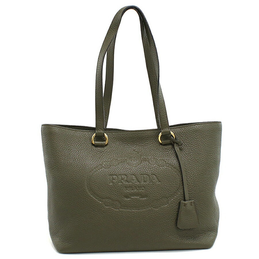 中古 プラダ トートバッグ レディース ブランド PRADA レザー 1BG100 カーキ バッグ USDPR96546011