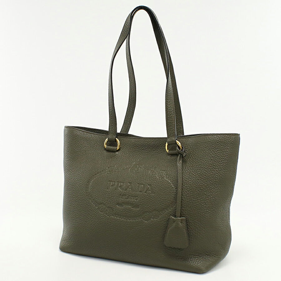 中古 プラダ トートバッグ レディース ブランド PRADA レザー 1BG100 カーキ バッグ USDPR96546011