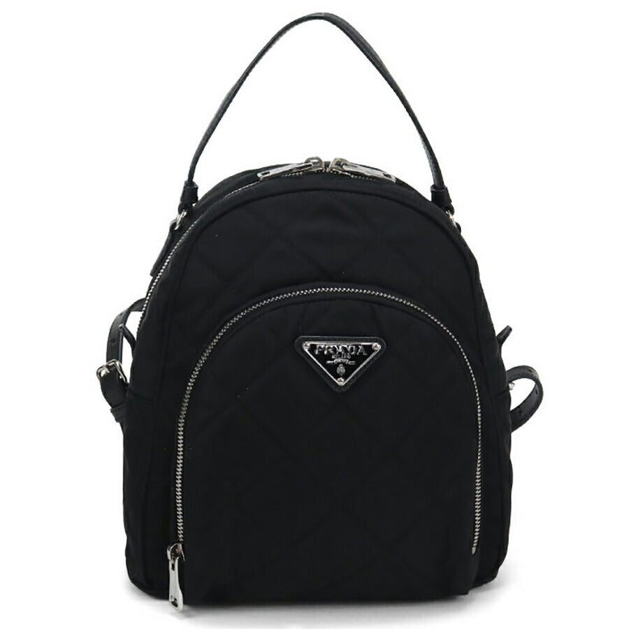 中古 プラダ リュック レディース ブランド PRADA 2WAYバックパック レザー ブラック バッグ USDPR96677011