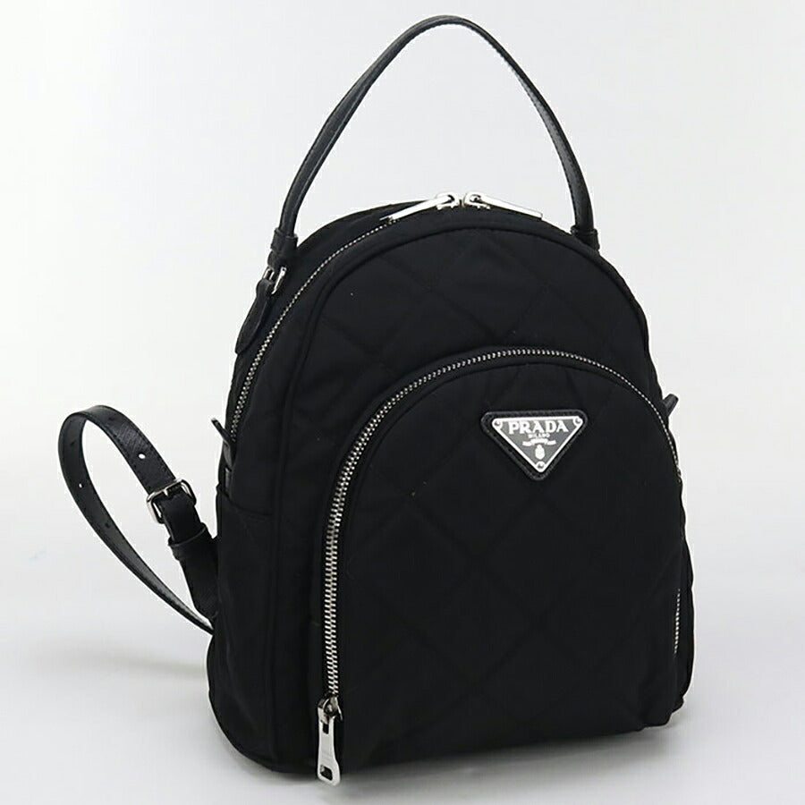 中古 プラダ リュック レディース ブランド PRADA 2WAYバックパック レザー ブラック バッグ USDPR96677011