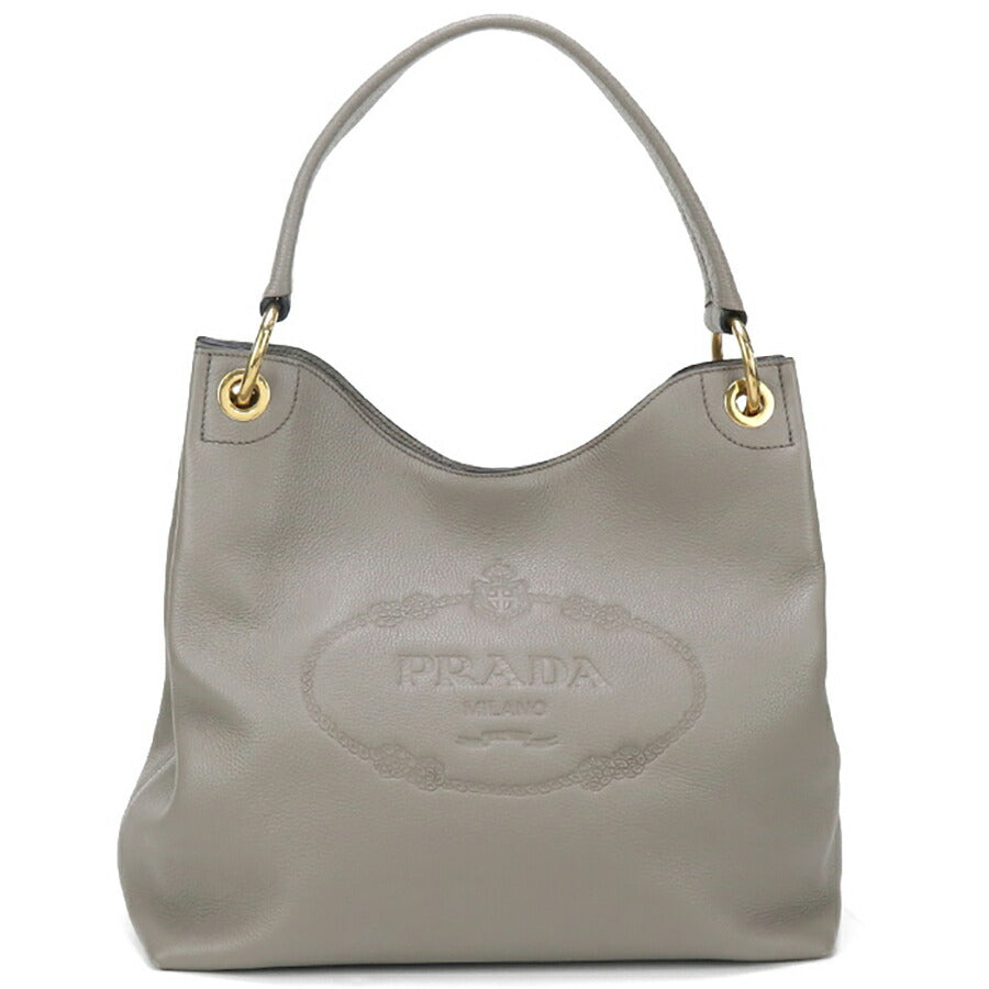 中古 プラダ ショルダーバッグ レディース ブランド PRADA ワンショルダーバッグ レザー 1BC051 2E8K F0572 グレー バッグ USDPR96681011