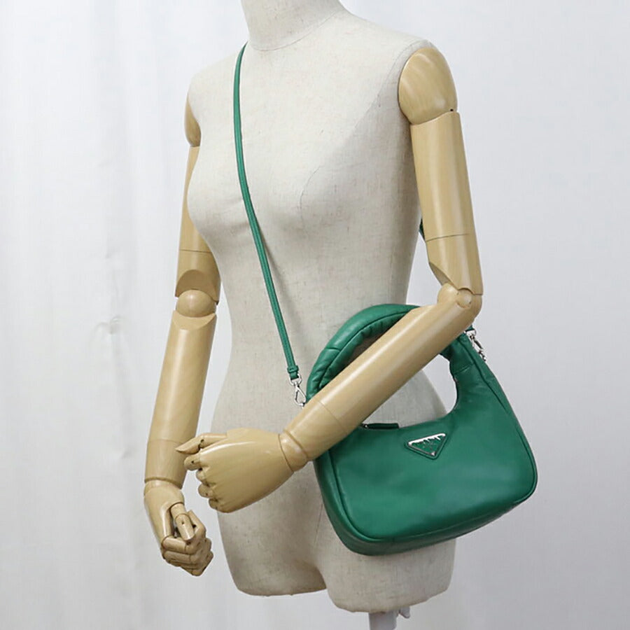 中古 プラダ ハンドバッグ レディース ブランド PRADA 2WAY レザー 1BA384 グリーン バッグ USDPR96894011