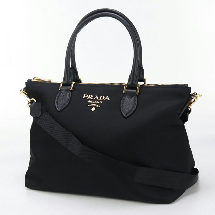 中古 プラダ ハンドバッグ レディース ブランド PRADA 2WAY レザー 1BA278 ブラック バッグ USDPR96913011