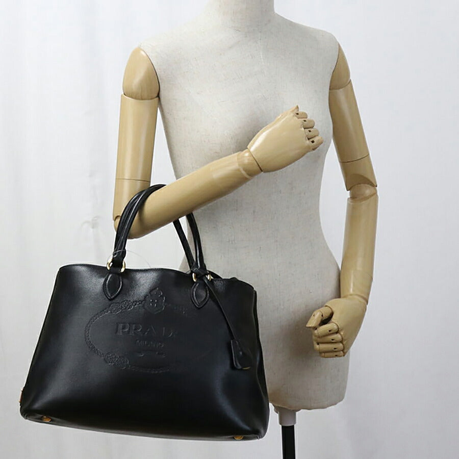中古 プラダ トートバッグ レディース ブランド PRADA 2WAY レザー 1BA579 ブラック バッグ USDPR97114011