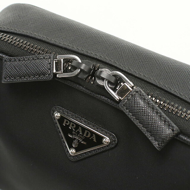 中古 プラダ 斜め掛け ショルダーバッグ メンズ ブランド PRADA Re-Nylon 2VH070 ブラック バッグ USDPR97408011