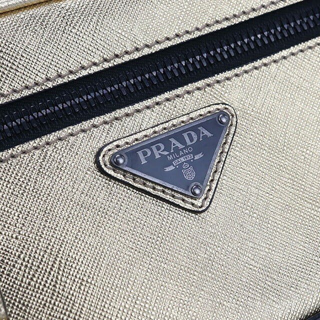 Used Prada body bag ladies brand PRADA belt bag leather 2VL012 9Z2 F0W3L gold bag USDPR98043011