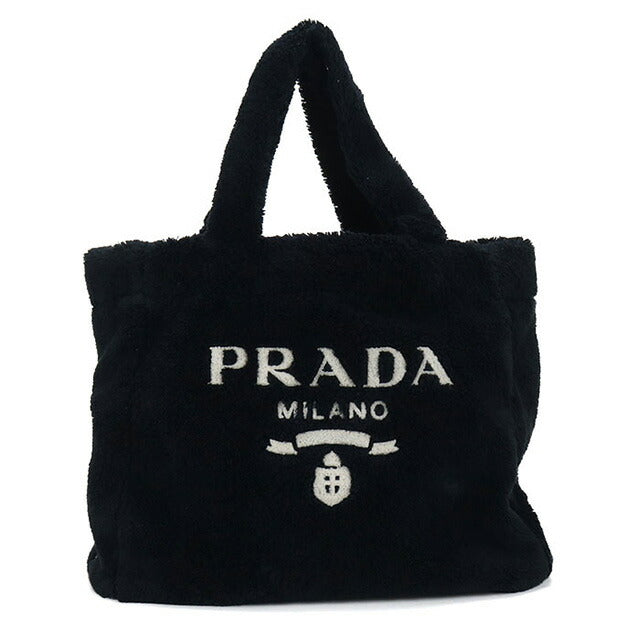 Used Prada tote bag ladies brand PRADA Terry 1BG130 black bag USDPR98044011