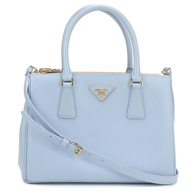 中古 プラダ トートバッグ レディース ブランド PRADA ガレリア ミディアム 2WAY 1BA863 NZV F0076 ブルー バッグ USDPR98054011
