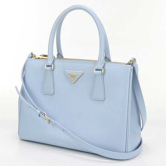 中古 プラダ トートバッグ レディース ブランド PRADA ガレリア ミディアム 2WAY 1BA863 NZV F0076 ブルー バッグ USDPR98054011