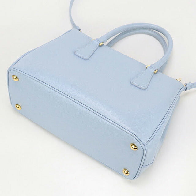 中古 プラダ トートバッグ レディース ブランド PRADA ガレリア ミディアム 2WAY 1BA863 NZV F0076 ブルー バッグ USDPR98054011