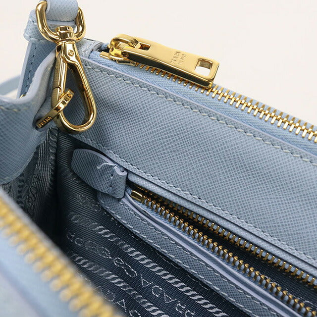 中古 プラダ トートバッグ レディース ブランド PRADA ガレリア ミディアム 2WAY 1BA863 NZV F0076 ブルー バッグ USDPR98054011