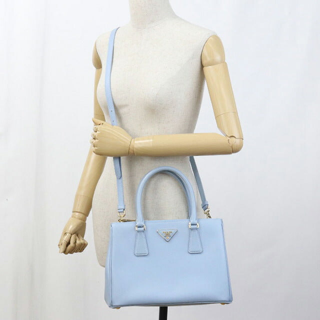 中古 プラダ トートバッグ レディース ブランド PRADA ガレリア ミディアム 2WAY 1BA863 NZV F0076 ブルー バッグ USDPR98054011