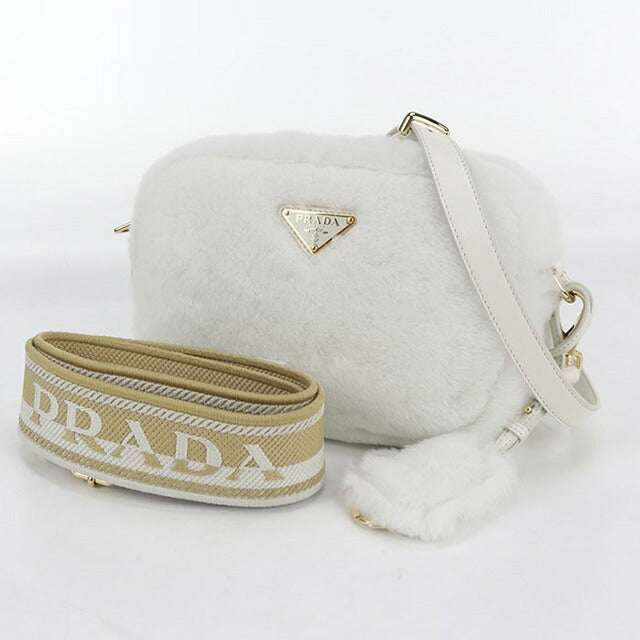 中古 プラダ 斜め掛け ショルダーバッグ レディース ブランド PRADA 1BH192 2EC9 F0009 ホワイト バッグ USDPR98106011