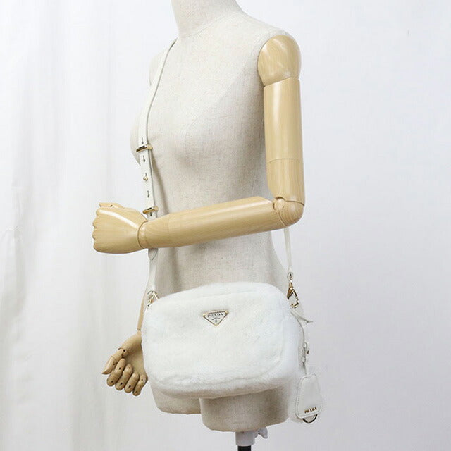 中古 プラダ 斜め掛け ショルダーバッグ レディース ブランド PRADA 1BH192 2EC9 F0009 ホワイト バッグ USDPR98106011