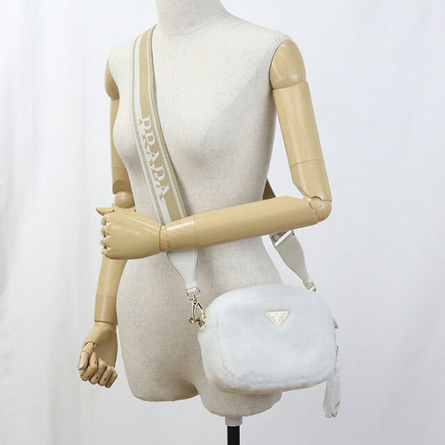 中古 プラダ 斜め掛け ショルダーバッグ レディース ブランド PRADA 1BH192 2EC9 F0009 ホワイト バッグ USDPR98106011