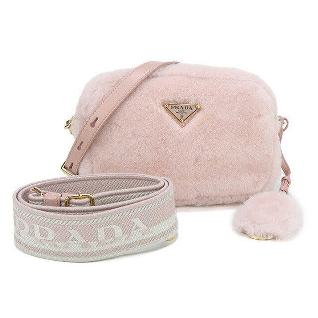 中古 プラダ 斜め掛け ショルダーバッグ レディース ブランド PRADA レザー 1BH192 2EC9 F0615 ピンク バッグ USDPR98107011