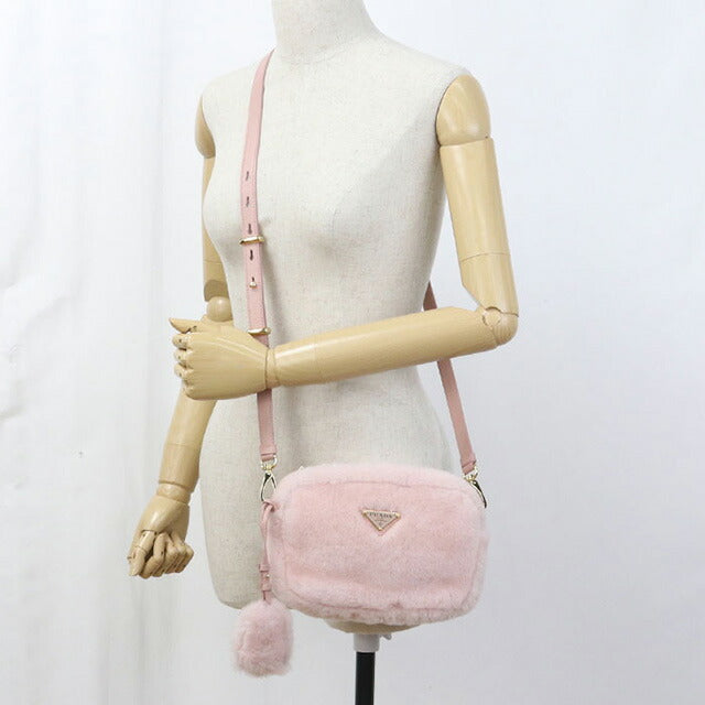 中古 プラダ 斜め掛け ショルダーバッグ レディース ブランド PRADA レザー 1BH192 2EC9 F0615 ピンク バッグ USDPR98107011