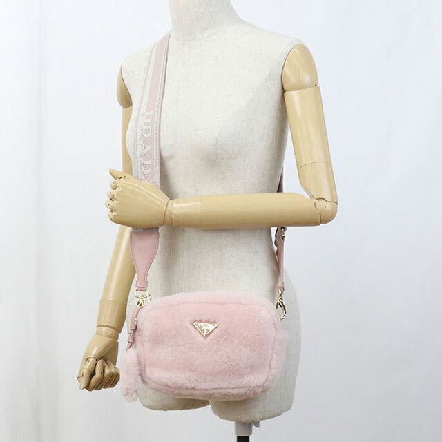 中古 プラダ 斜め掛け ショルダーバッグ レディース ブランド PRADA レザー 1BH192 2EC9 F0615 ピンク バッグ USDPR98107011