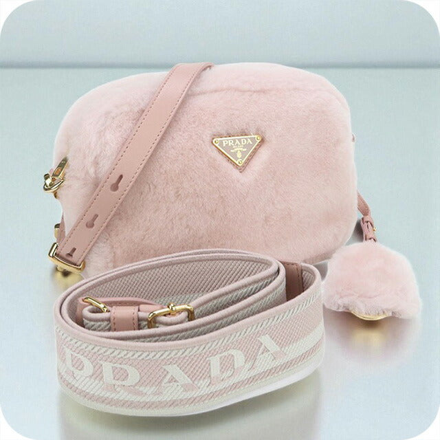 中古 プラダ 斜め掛け ショルダーバッグ レディース ブランド PRADA レザー 1BH192 2EC9 F0615 ピンク バッグ USDPR98107011
