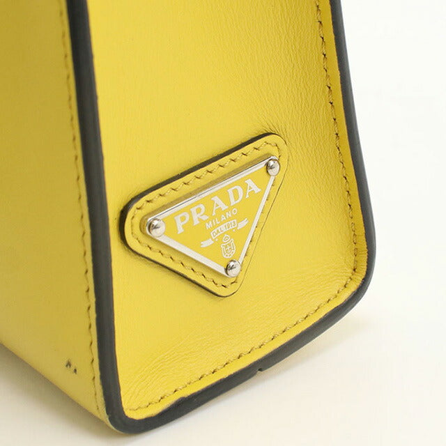 Used Prada handbag ladies brand PRADA 2WAY handbag 1BA333 yellow bag USDPR98591011