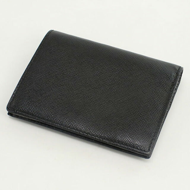 中古 プラダ 二折財布 レディース ブランド PRADA サフィアーノレザー財布 レザー 1MV204 QWA F0002 ブラック 財布 USDPR98802011
