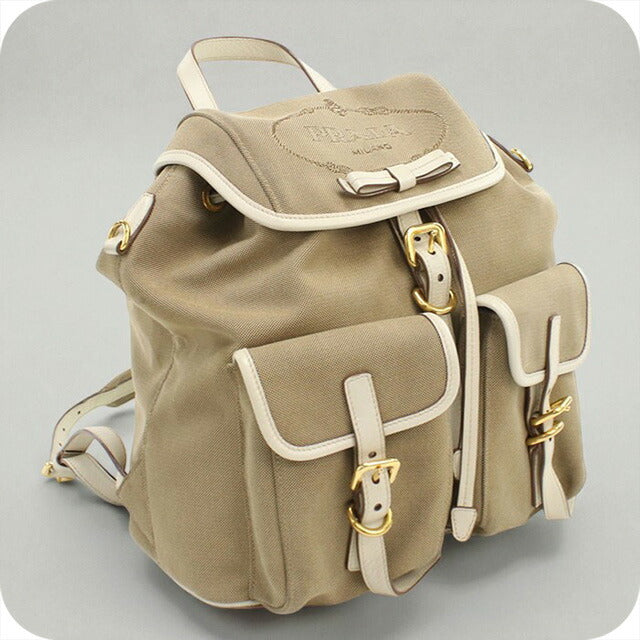 中古 プラダ リュック レディース ブランド PRADA ロゴジャガード