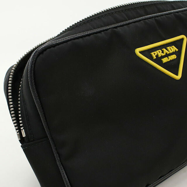 中古 プラダ ボディバッグ メンズ ブランド PRADA ベルトバッグ 2VL977 ブラック バッグ USDPR99442011