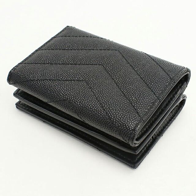 中古 サンローラン 三つ折り財布 レディース ブランド SAINT LAURENT モノグラム オリガミタイニーウォレット 668274 ブラック 財布 USDSL103689011