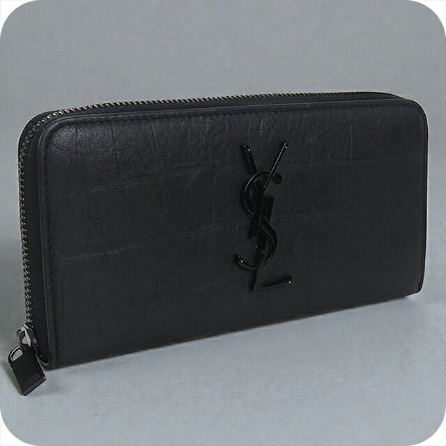 中古 サンローラン 長財布ラウンドファスナー レディース ブランド SAINT LAURENT フルジップウォレット 617415 ブラック 財布 USDSL103694011