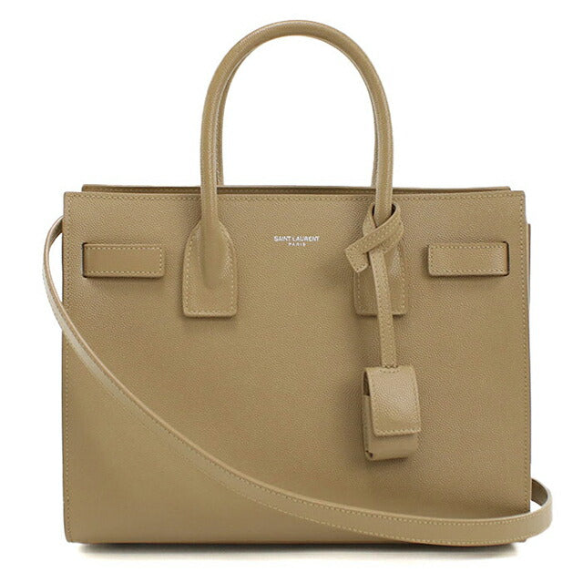 中古 サンローラン トートバッグ レディース ブランド SAINT LAURENT サック ド ジュール ベイビー レザー 421863 ベージュ バッグ USDSL103878011