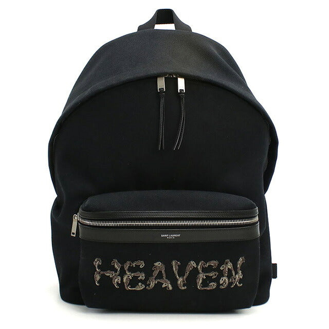 中古 サンローラン リュック レディース ブランド SAINT LAURENT シティ サンローラン HEAVEN バッグパック 465448 ブラック バッグ USDSL104361011