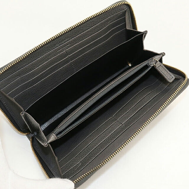 中古 サンローラン 長財布ラウンドファスナー レディース ブランド SAINT LAURENT モノグラム レザー 568995 グレー 財布 USDSL104521011