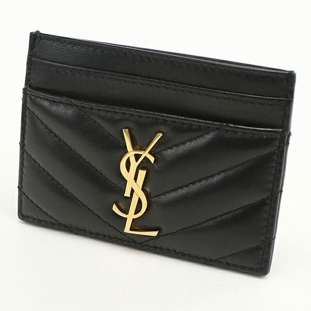 中古 サンローラン カードケース レディース ブランド SAINT LAURENT カサンドラ 423291 ブラック 財布 USDSL107943011