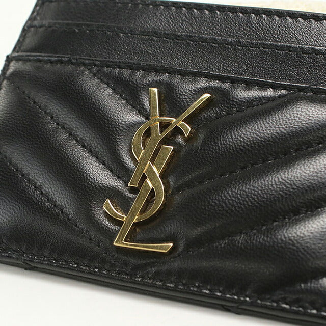 中古 サンローラン カードケース レディース ブランド SAINT LAURENT カサンドラ 423291 ブラック 財布 USDSL107943011