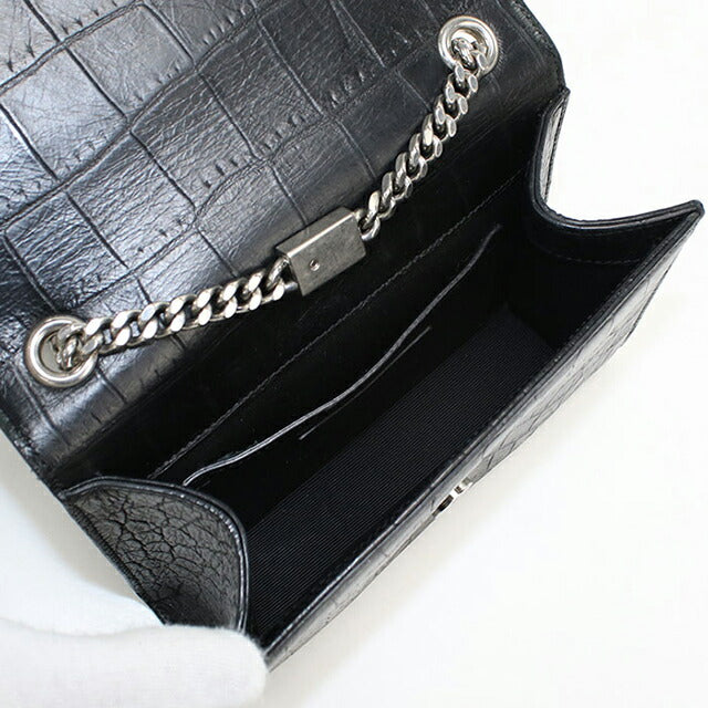 中古 サンローラン ショルダーバッグ レディース ブランド SAINT LAURENT チェーン レザー 354120 ブラック USDSL108577011