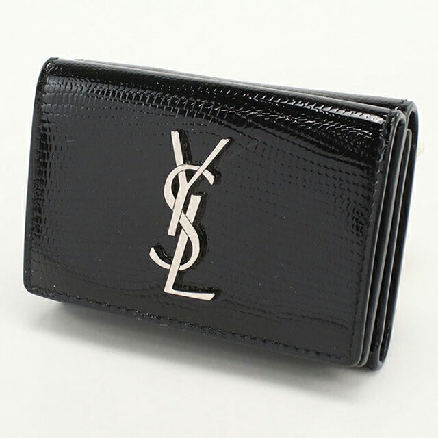 中古 サンローラン 三つ折り財布 三折財布 レディース ブランド SAINT LAURENT 517378 ブラック USDSL108787011