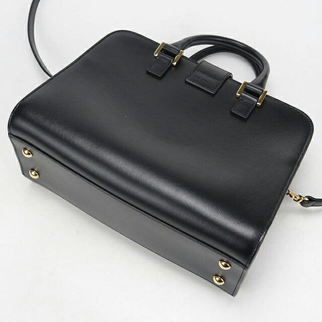 中古 サンローラン ハンドバッグ レディース ブランド SAINT LAURENT ベイビーカバス 2WAY レザー 568853 ブラック USDSL111246011