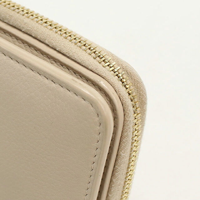 中古 サンローラン 二つ折り財布 二折財布 レディース ブランド SAINT LAURENT 635263 ベージュ USDSL111606011