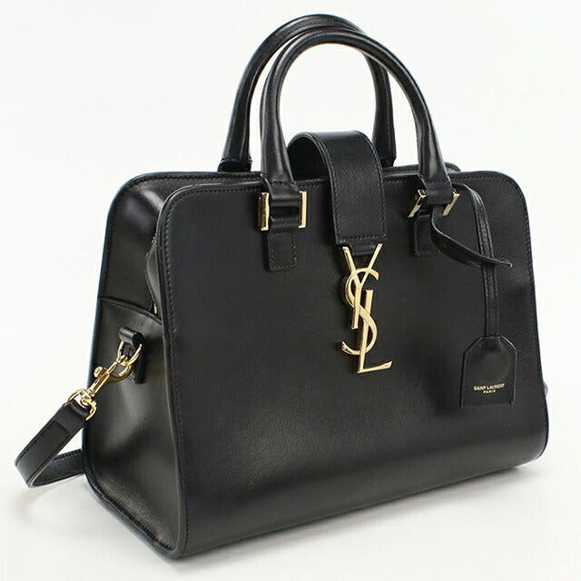 中古 サンローラン ハンドバッグ レディース ブランド SAINT LAURENT ベイビーカバス 2WAY 568853 ブラック USDSL111801011