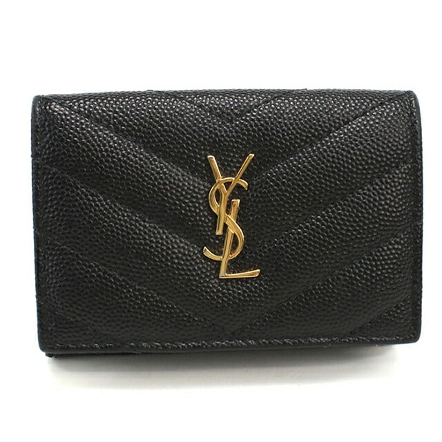 中古 サンローラン 三つ折り財布 三折財布 レディース ブランド SAINT LAURENT YSLモノグラム オリガミ タイニーウォレット 668274 USDSL112055011